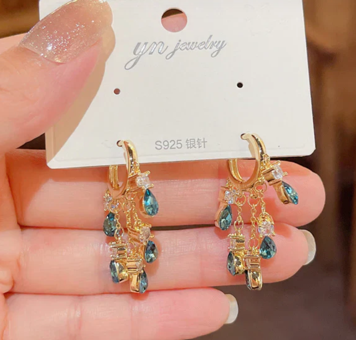 Aretes Preciosos Colgantes
